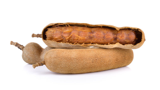 Tamarind on white background