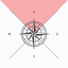 Compass rose isolated