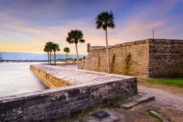 Papier Peint photo autocollant Travaux détablissement Fort de Saint Augustine en Floride.