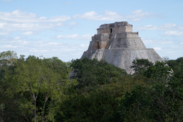 Fototapeta na wymiar uxmal ruins in yucatan mexico