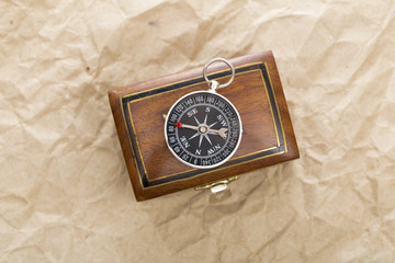compass on the white background