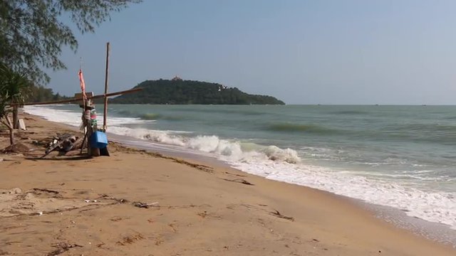 Wave hit the beach