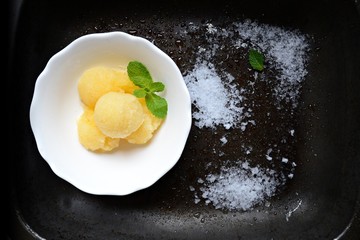 Melon sorbet