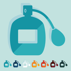 Flat design: vintage perfume