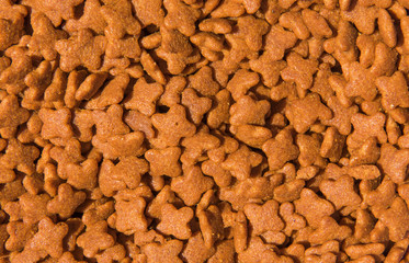 Dried dog and cat food background