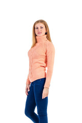 girl on white background