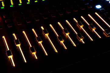 Sound control with LED backlight