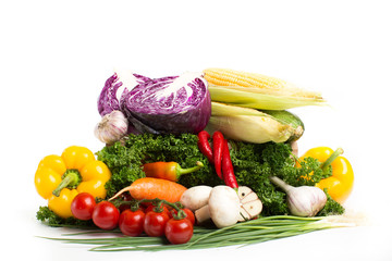vegetables isolated on a white background