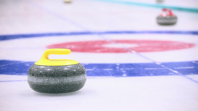 Curling game. Winter Olympic sport