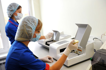 Scientist working at the laboratory