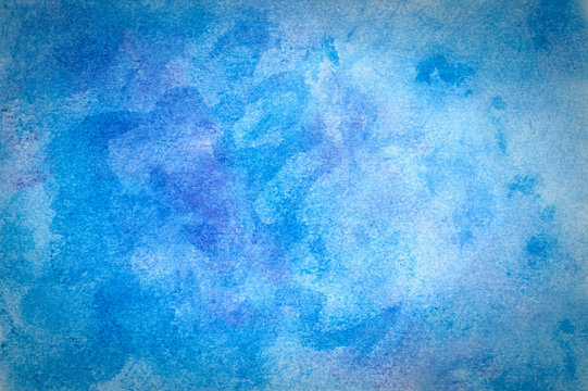 Blue chalk pastel background. Original art. Naturally grainy blending with vignetting.