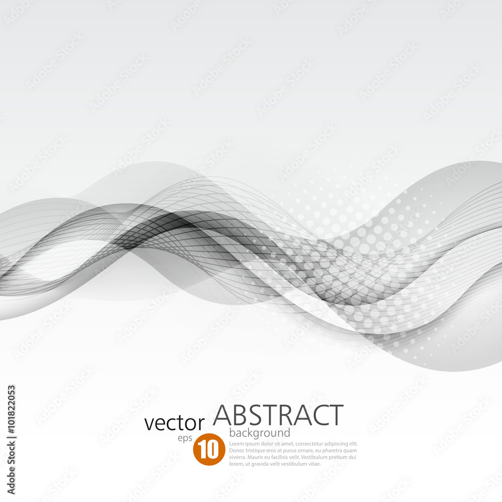 Poster abstract vector background, futuristic wavy
