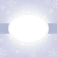 Vector snowflakes frame, no gradient