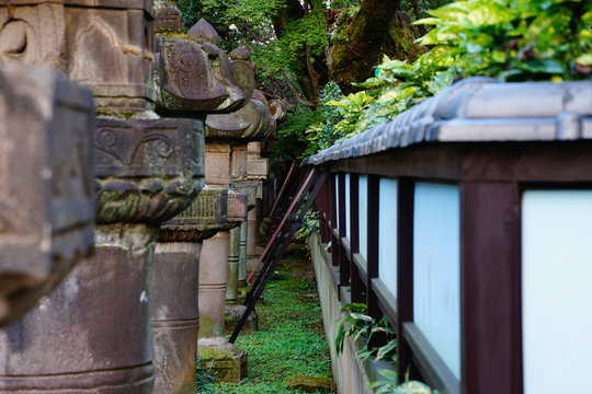 Temple site in Ueno park Tokyo.