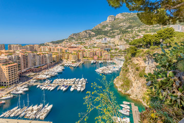 Fototapeta premium Luxury yachts in the bay of Monaco, France