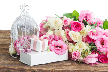 pink and white flowers