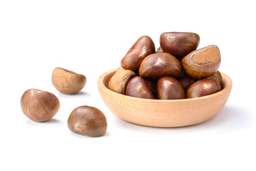 chestnuts on white