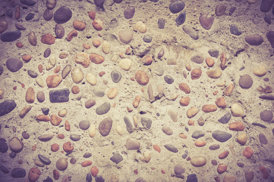 Stone wall , vintage filter , vignett effect