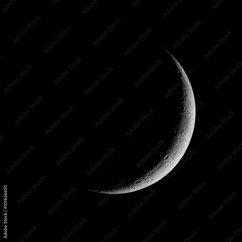 Wall mural Moon - waxing crescent