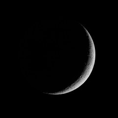 Fototapeta premium Moon - waxing crescent
