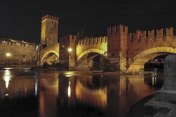 Fototapeta na wymiar Verona - Castello Scaligero