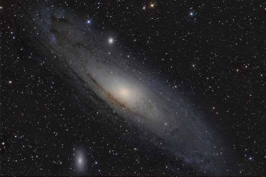 Fototapeta Andromeda Galaxy (M31) and its satellite galaxies (M32 and M110) in Andromeda constellation