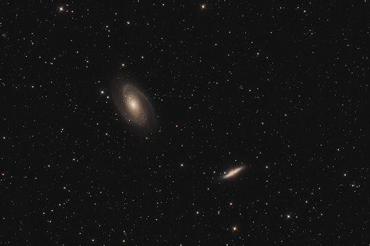 The M81 group (galaxy M81, M82) in constellation Ursa Major