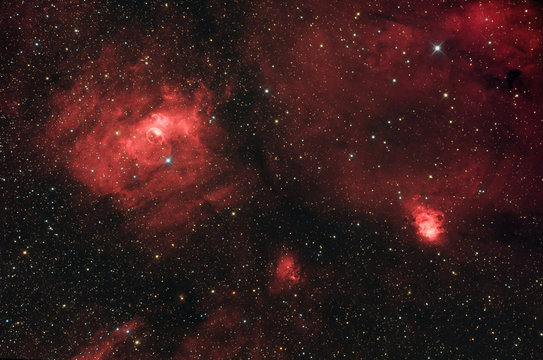 Bubble Nebula (NGC 7635) in Cassiopeia constellation