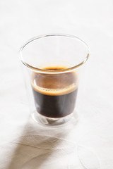 glass of espresso