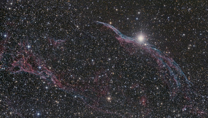 Veil Nebula (NGC 6960) in Swan Constellation