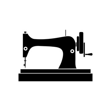 Sewing machine vector icon.