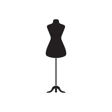 Dressmaker model vector icon.