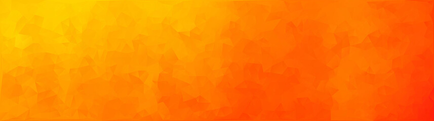 vector illustration - orange abstract mosaic triangle banner