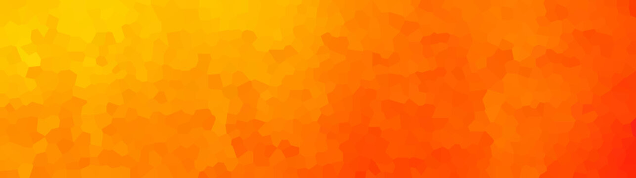 vector illustration - polygon abstract mosaic orange banner