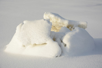 Snowdrift pattern at winter season