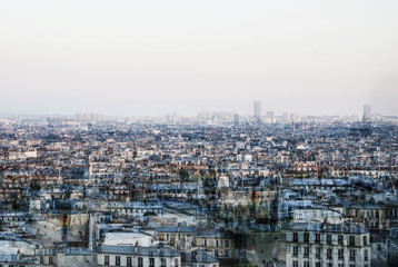 Fototapeta premium Panoramic view from Sacre Quer, Paris