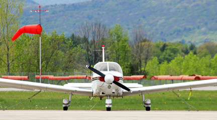 small plane parked