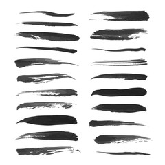 Abstract thin strokes black ink on a white background