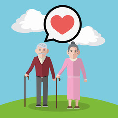 Grandparents design, people vector