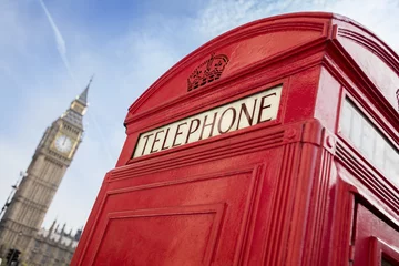Foto op Plexiglas London telephone booth and big ben © Brian Jackson