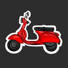 Moto roja sticker