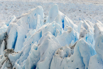 Detail of Perito Moreno glacier in Los Glaciares National Park, Argentina 