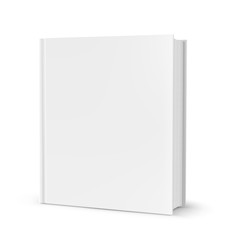 Blank book cover on white background. Vector illustration