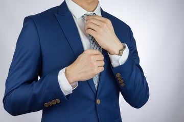 businessman dressing blue suit