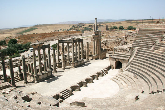 Roman Theatre in Dougga - the former capital of Numidia.