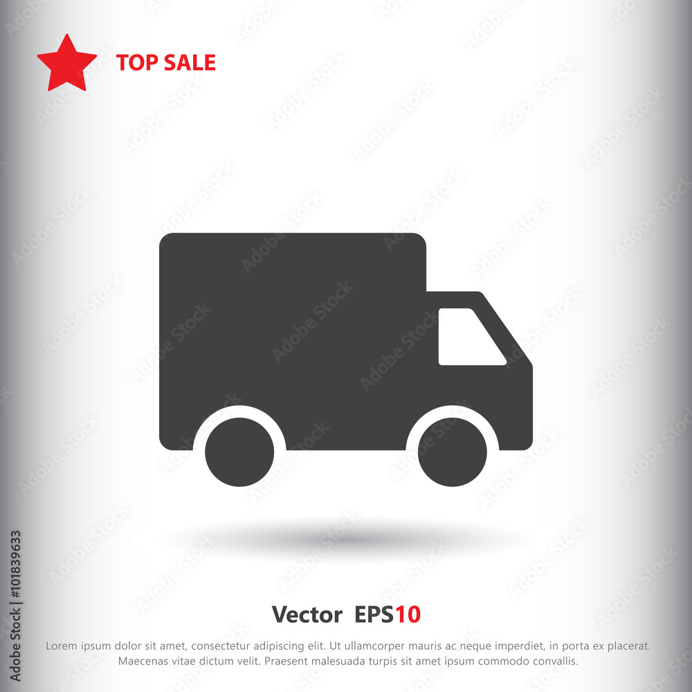 Wall mural truck, delivery, shipping icon