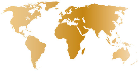 golden world map