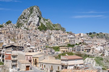 City Caltabellotta in the mountains Sicily, Italy