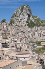 City Caltabellotta in the mountains Sicily, Italy