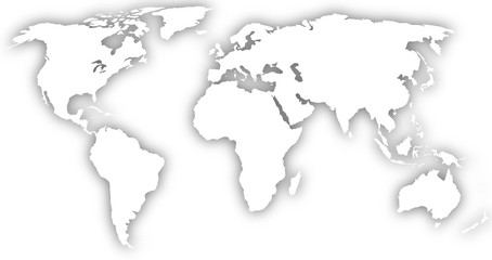 white world map